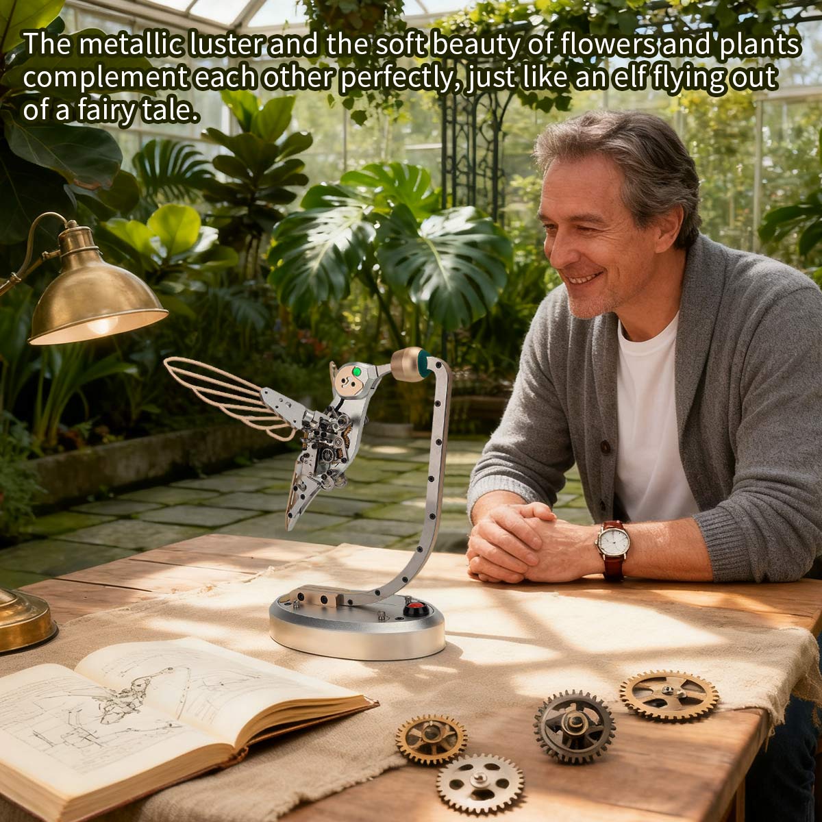 3D Metal Mechanical Dynamic Bionic Bird Model Kit Display - VICTMAX