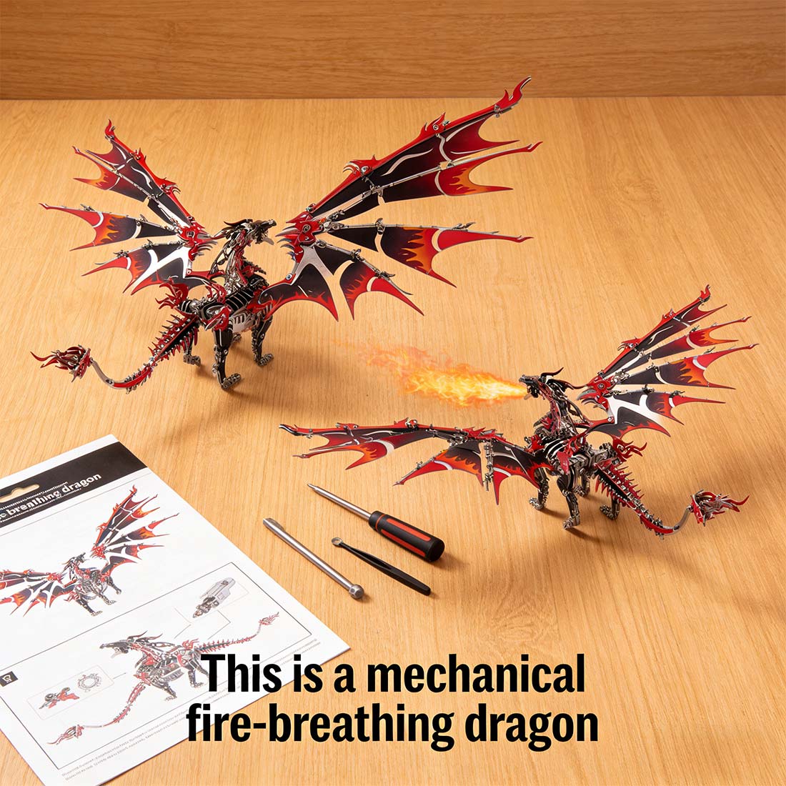 3D Steampunk Dragons Metal Jigsaw Puzzle Model Kit, Gifts for Adults & Kids - VICTMAX