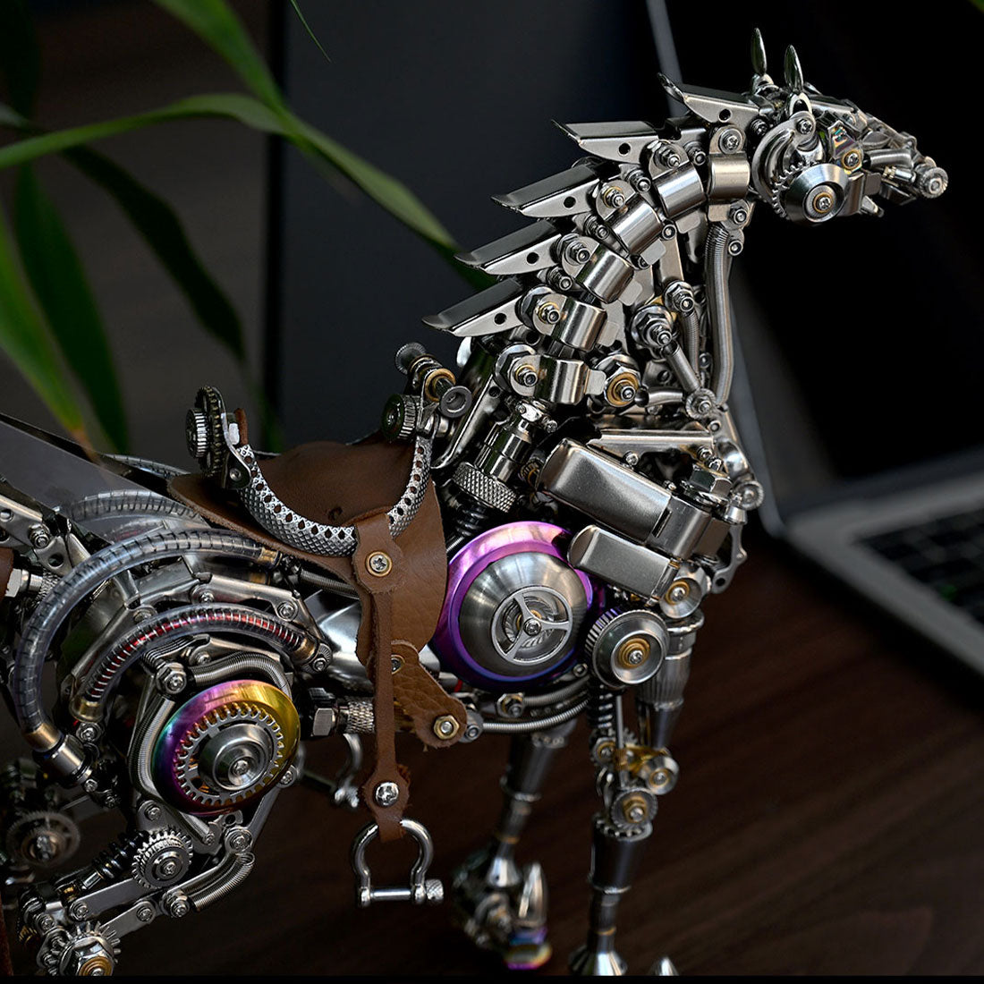 DIY Assembly Steampunk Horse Sculpture Detailed Detailed Display- VICTMAX