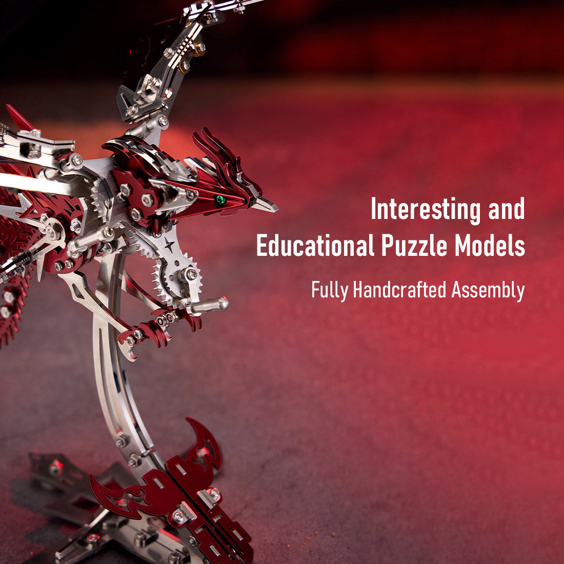 3D Metal Puzzle Phoenix, 358PCS Mechanical Phoenix 6 Hour DIY Metal Assembly 3D Puzzle Model Kit with Flappable Wing, Gifts for Adults & Kids Usage- VICTMAX