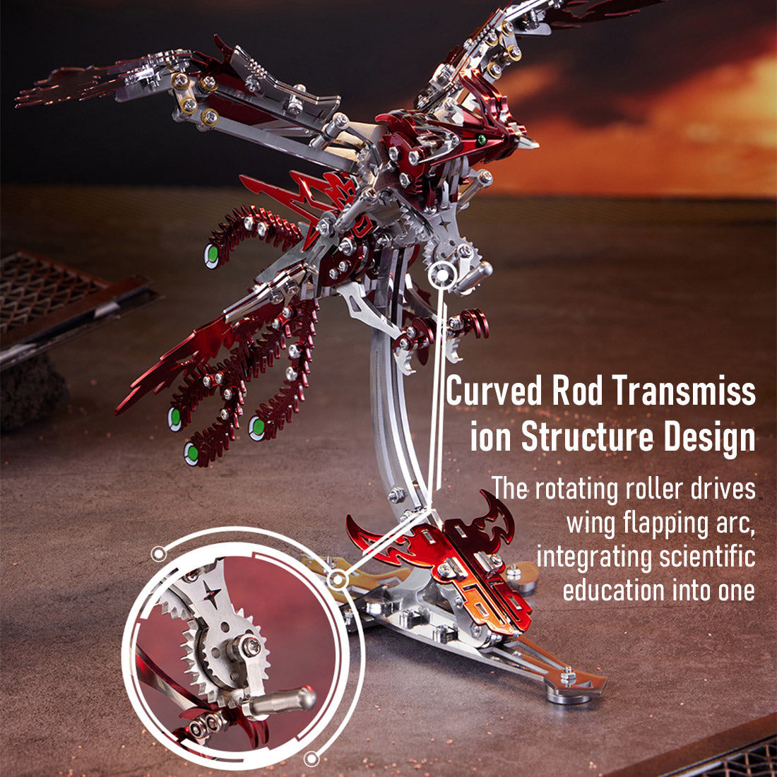 Mechanical Phoenix DIY Metal Assembly 3D Puzzle Model Kit - VICTMAX