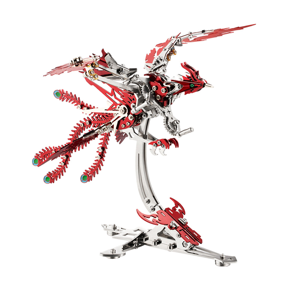 3D Metal Puzzle Phoenix, 358PCS Mechanical Phoenix 6 Hour DIY Metal Assembly 3D Puzzle Model Kit with Flappable Wing, Gifts for Adults & Kids - VICTMAX