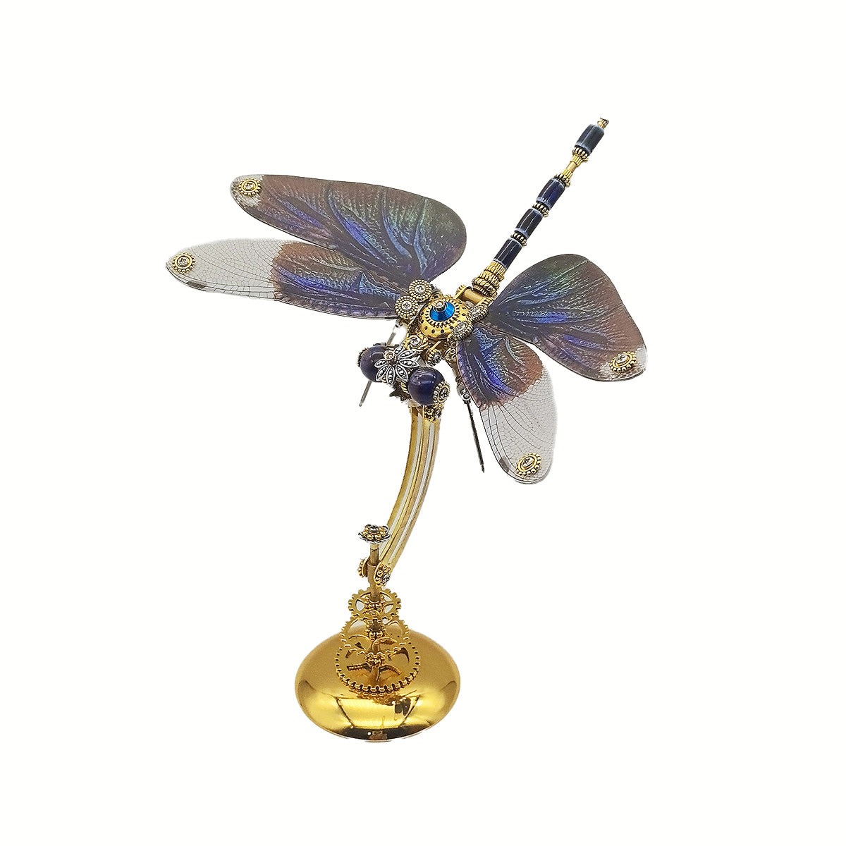 3D Metal Steampunk Dawn Brown Dragonfly Puzzle Model Magnetic Display Base 200+PCS victmax