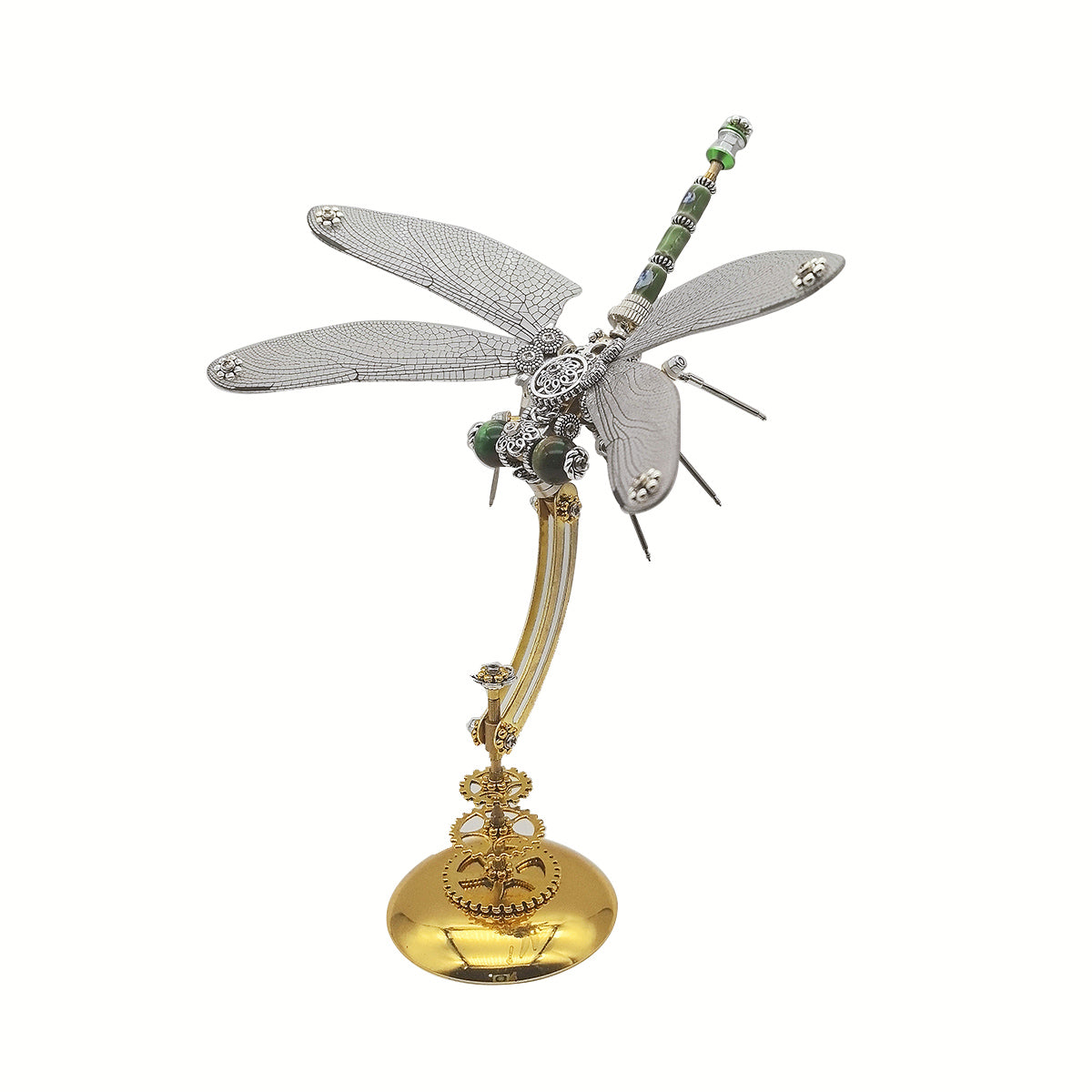 3D Metal Steampunk Dawn Brown Dragonfly Puzzle Model Magnetic Display Base 200+PCS victmax
