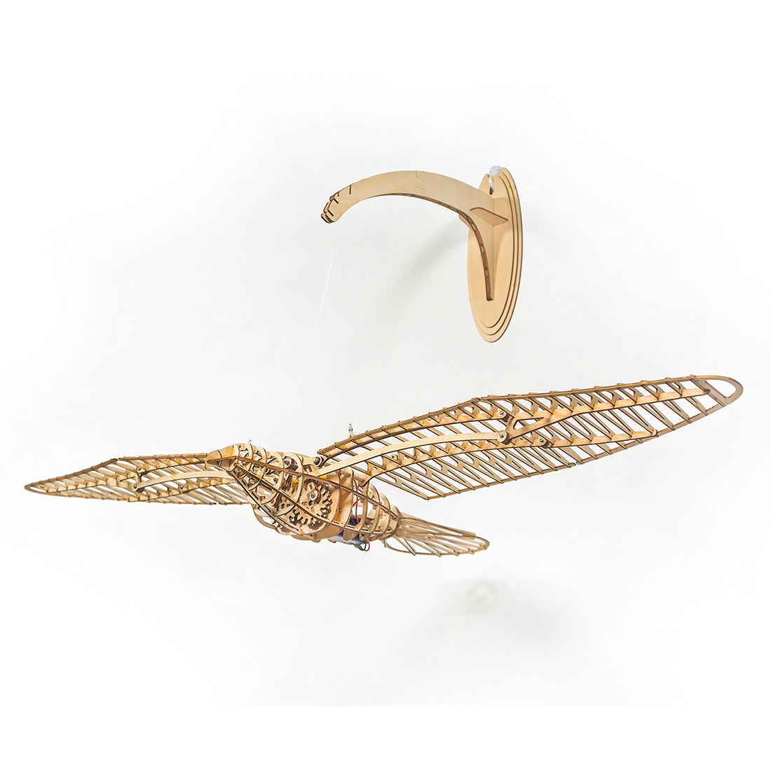 3D Wooden Pigeon Puzzle Model with Gear Driven Flapping Wings - VICTMAX