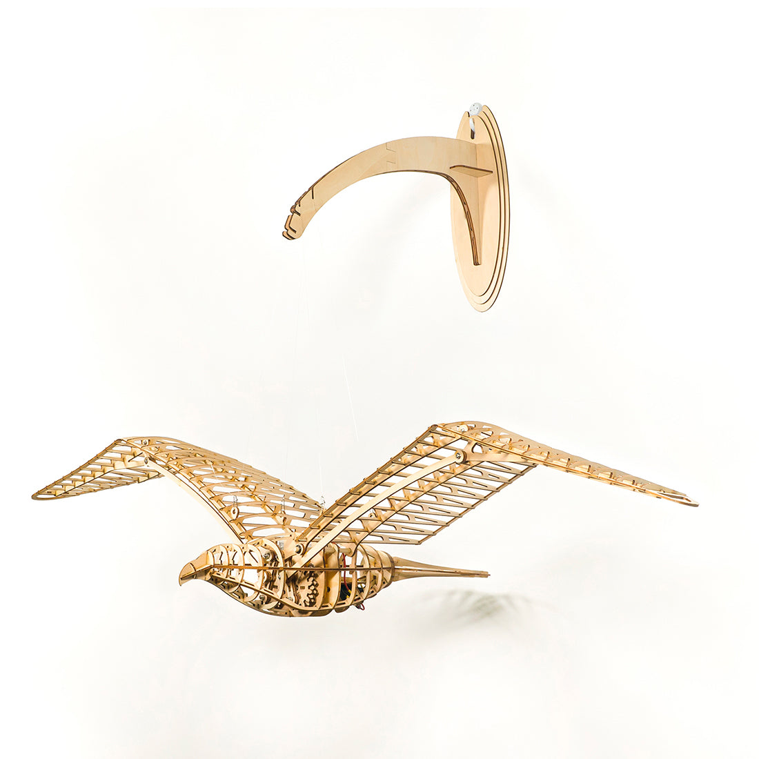 3D Wooden Pigeon Puzzle Model with Gear Driven Flapping Wings - VICTMAX