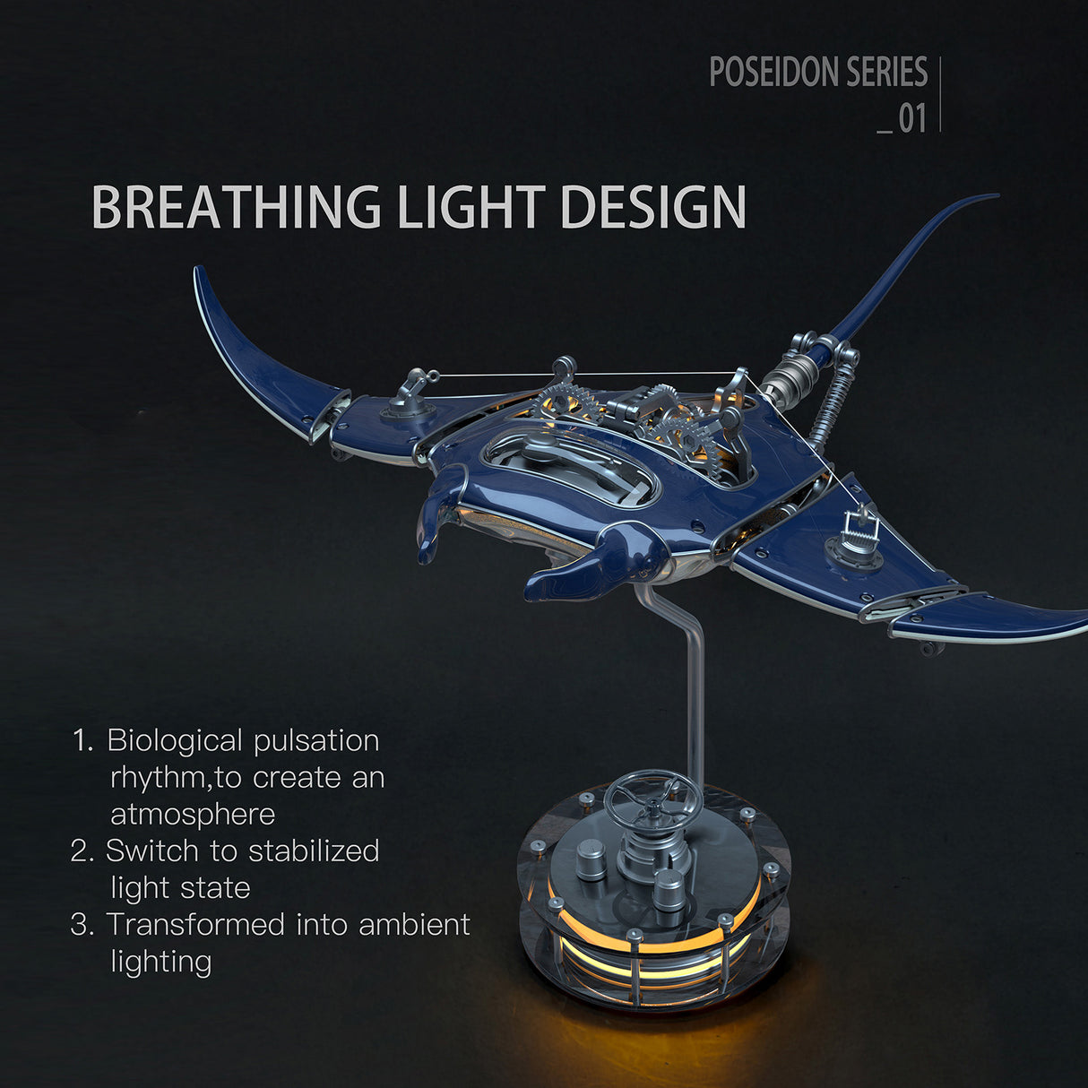 3D metal mechanical devilray model for DIY adults and teens - VICTMAX