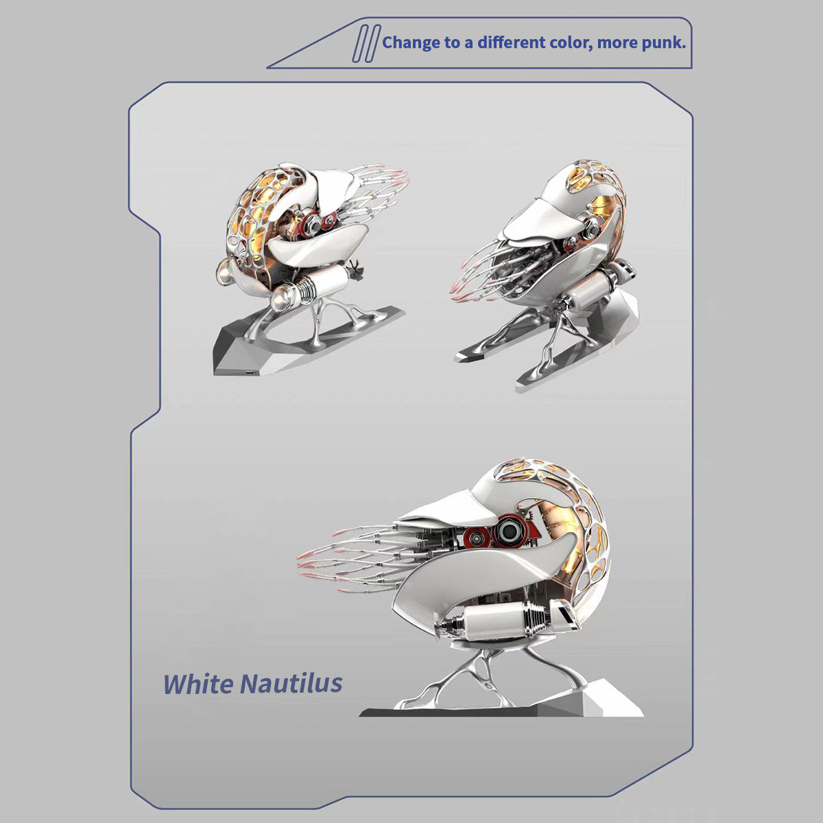 3D metal Mechanical Nautilus model assembled for DIY adults and teens - VICTMAX