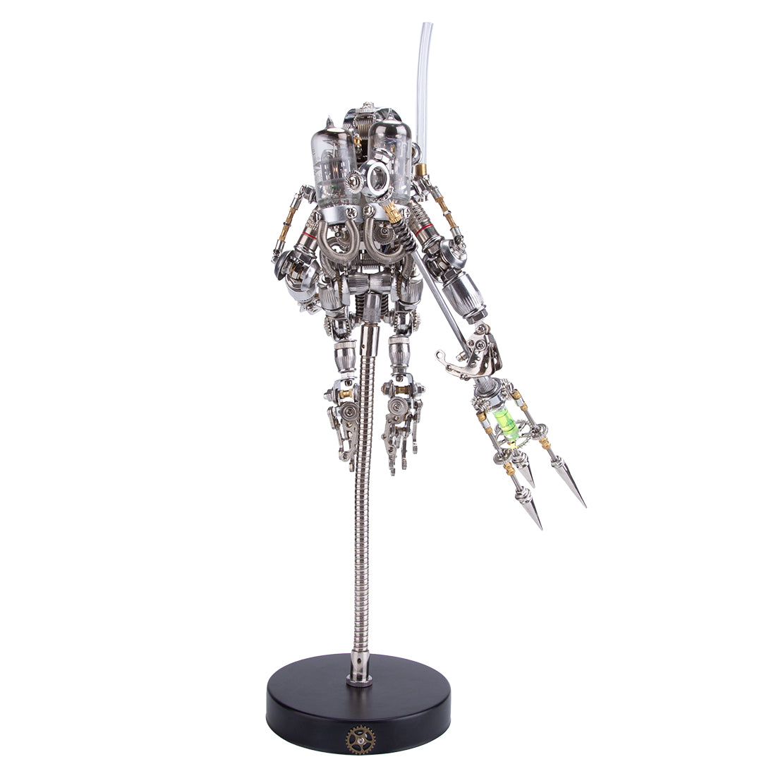 Close-up of gears and intricate metal parts on Steampunk Mechanical DiverApe model - VICTMAX