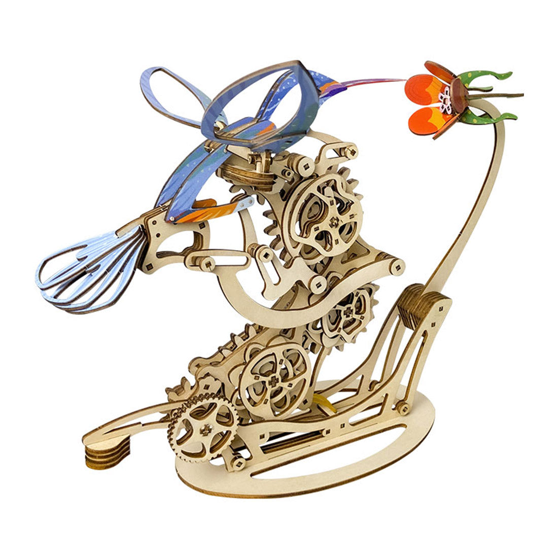 3D Wooden Colored Hummingbirds model assembled for DIY adults and teens - VICTMAX