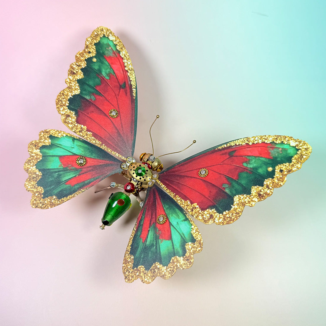 Metal Butterfly Mechanical Model Kit, 3D Steampunk DIY Insect Puzzle with 200+ Parts for Desk Decor and Collectors - Victmax
