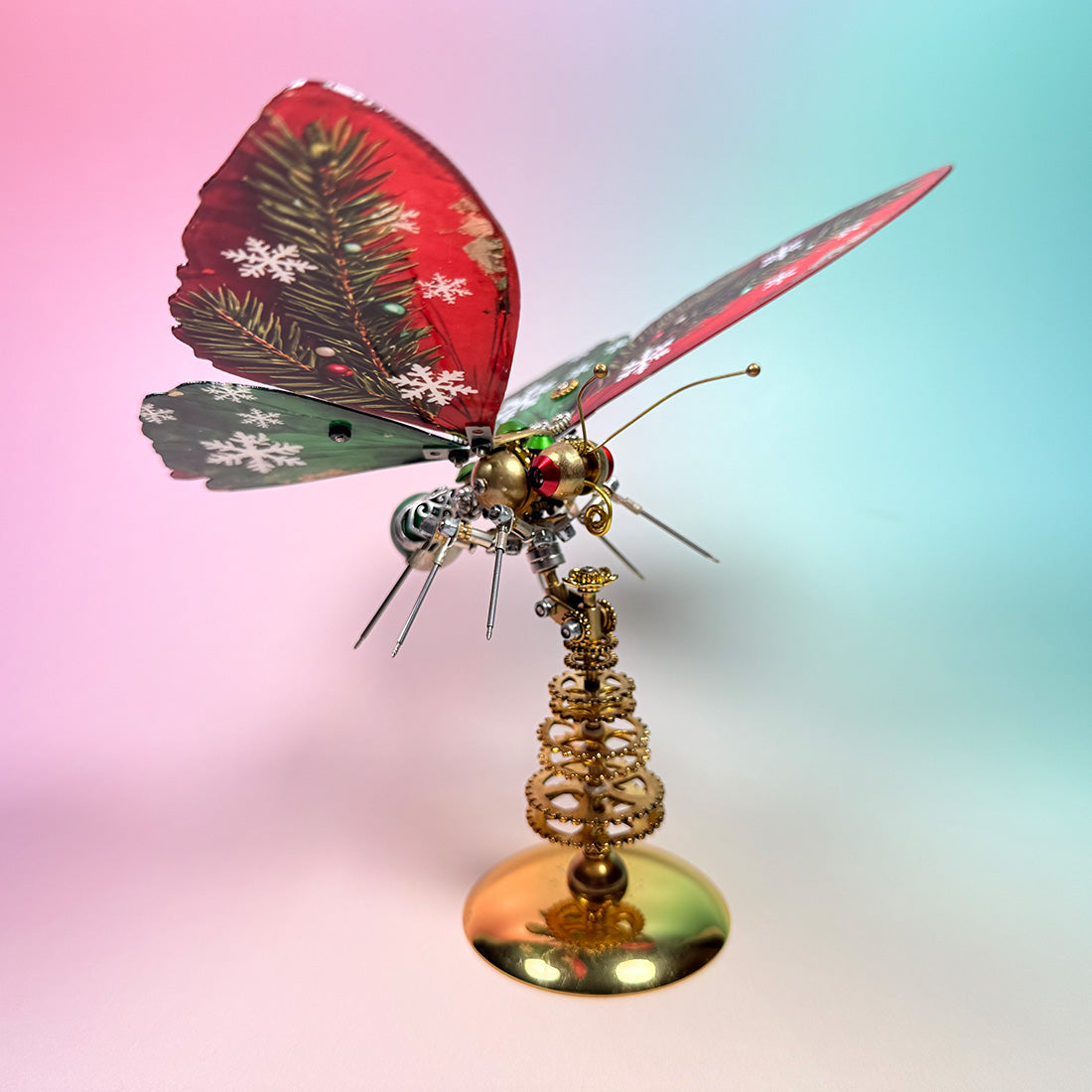 Steampunk Metal Butterfly Display Ornament for Desk, Shelf, and Holiday Decor - Victmax