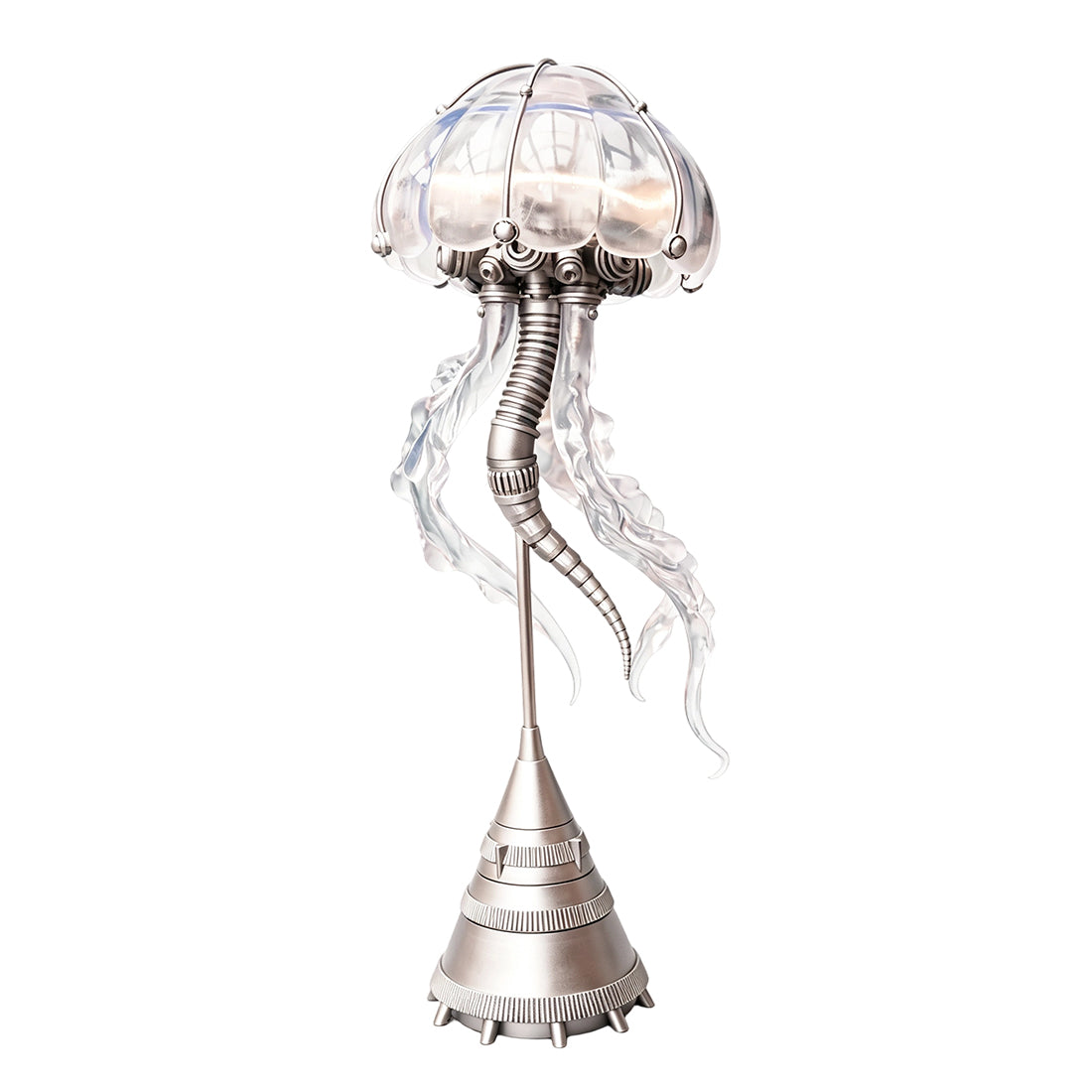 Bionic Mechanical Jellyfish Resin Statue with Glowing Tentacles and Industrial Gear Details - VICTMAX
