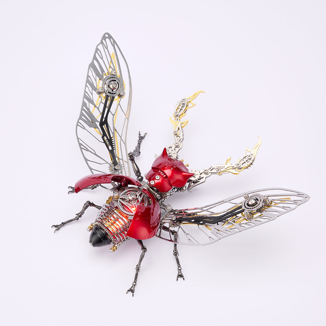 Steampunk Metal Beetle Insect Model for Desktop Decor - VICTMAX
