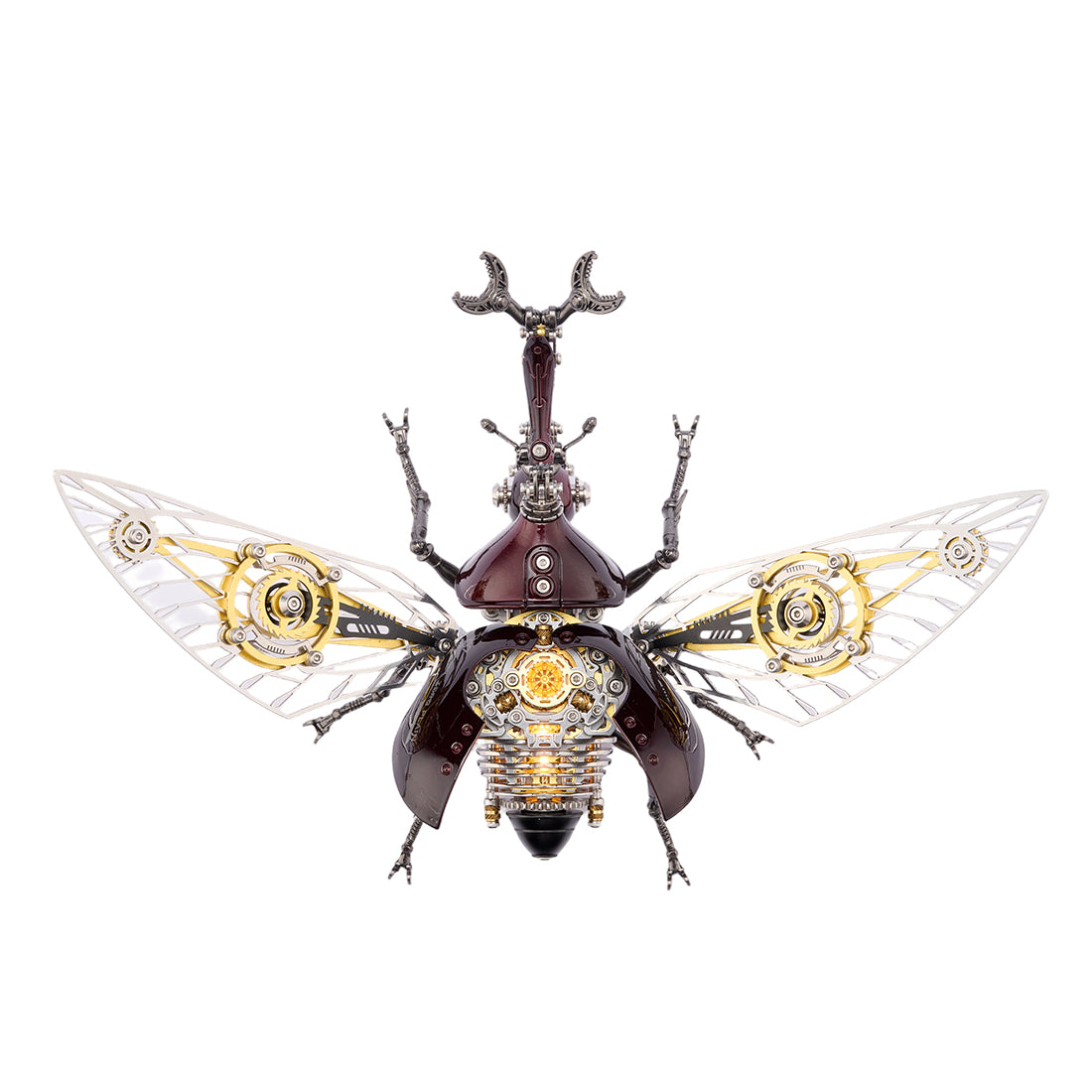 Steampunk Metal Beetle Insect Model for Desktop Decor - VICTMAX
