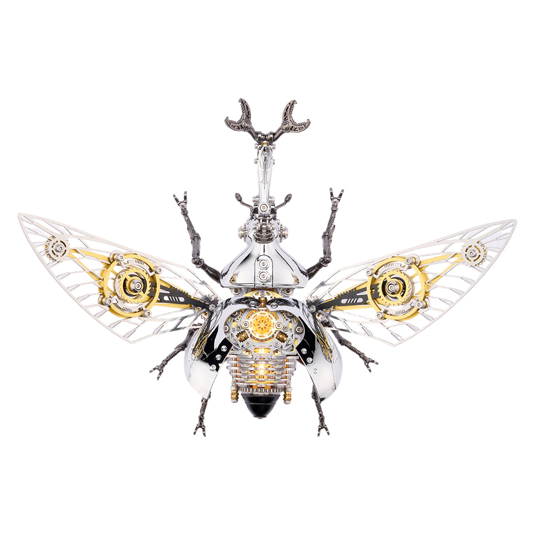 Steampunk Metal Beetle Insect Model for Desktop Decor - VICTMAX