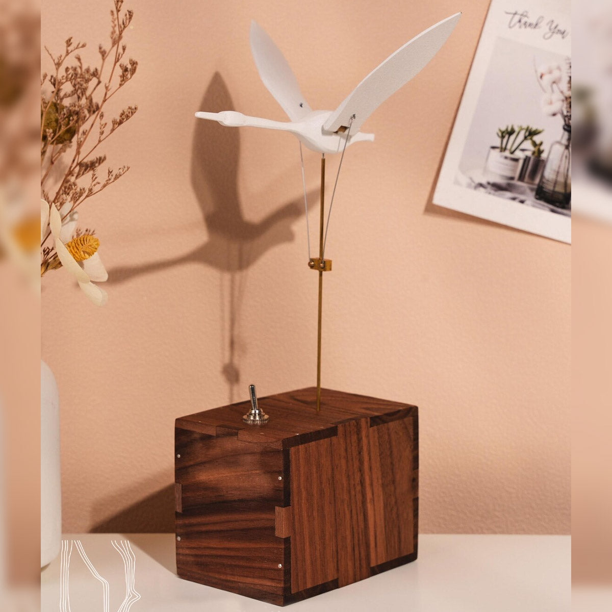 Mechanical Wooden Flying Swan Music Box Bionic Marine Biological Dynamic Model - VICTMAX