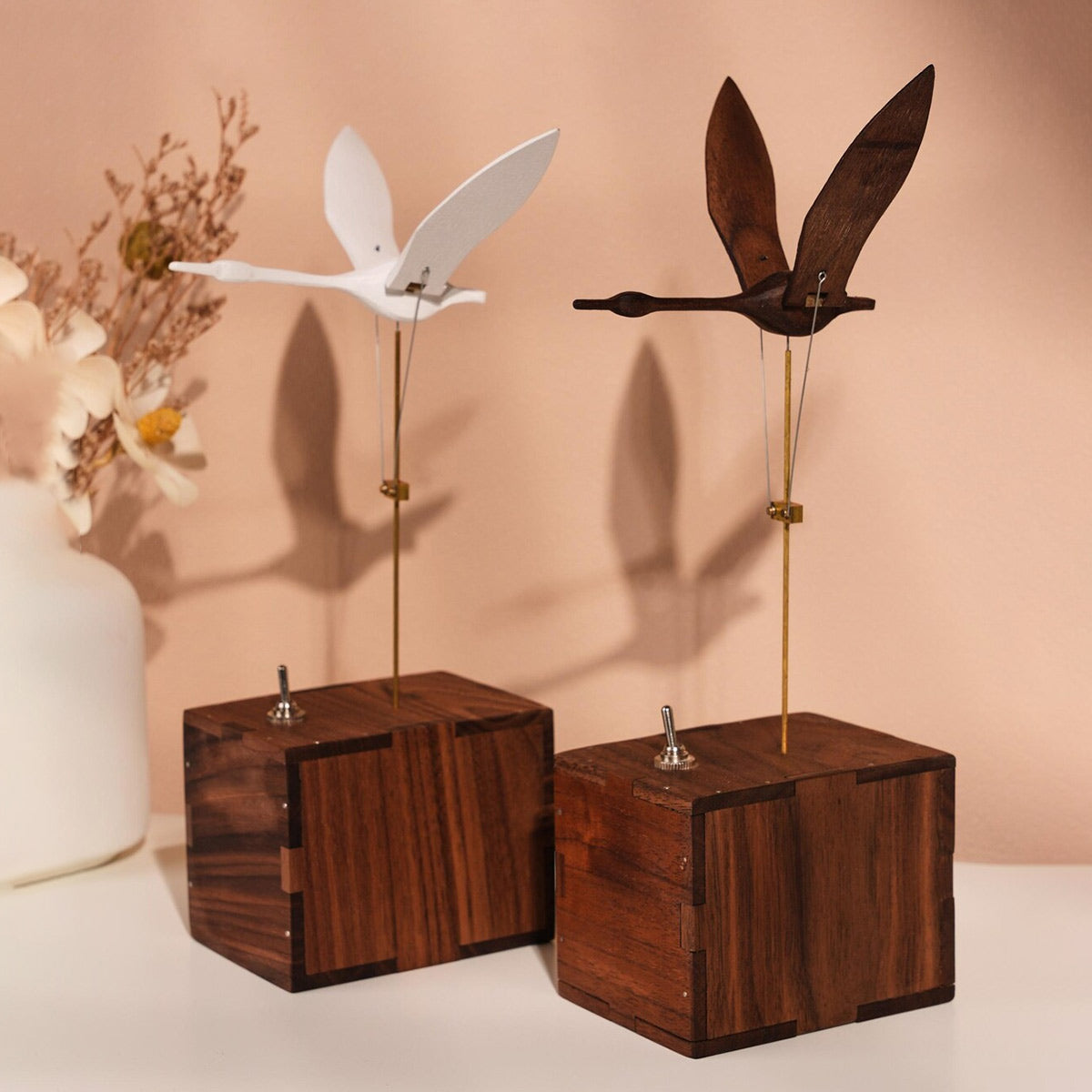 Mechanical Wooden Flying Swan Music Box Bionic Marine Biological Dynamic Model - VICTMAX