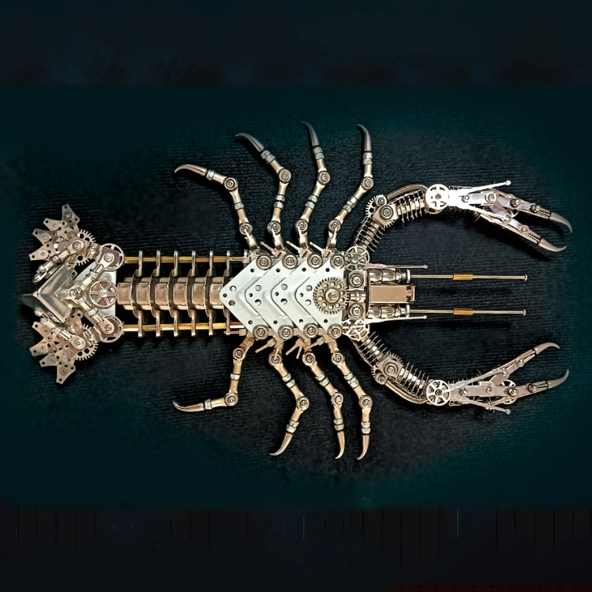Mechanical Lobster Metal Model Kit 830PCS DIY Steampunk Assembly Industrial Gear Sculpture Display VICTMAX
