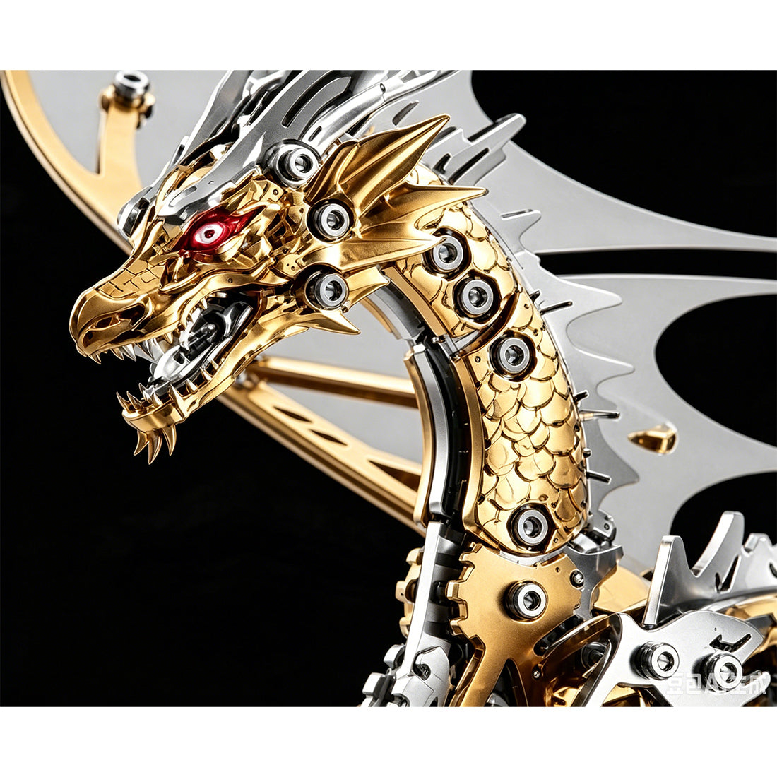 Mechanical Pterosaur Metal Model Kit 313+PCS Stainless Steel DIY Assembly Winged Creature Sculpture Display VICTMAX