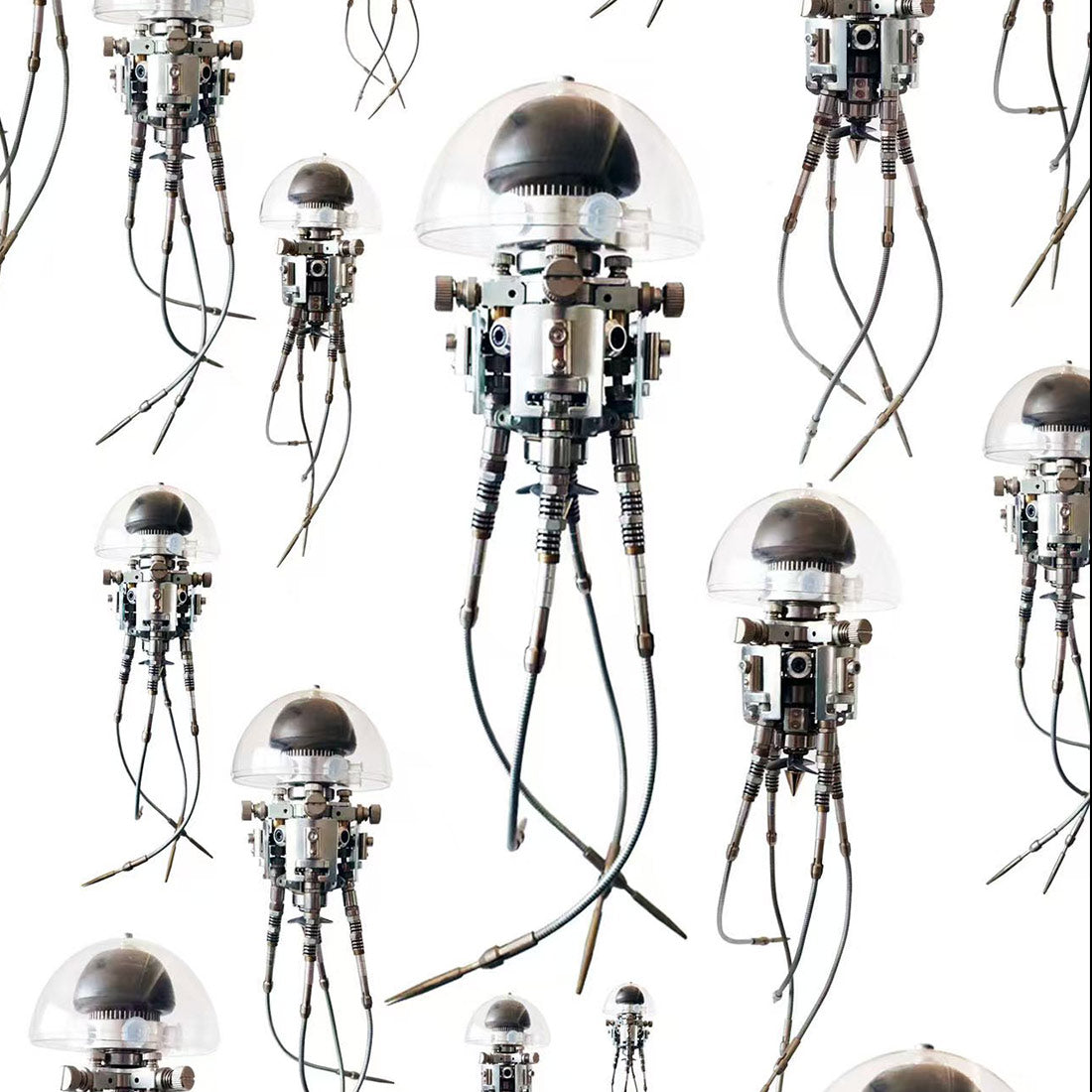 3D Mechanical Jellyfish Puzzle Kit 250+PCS Metal Steampunk Ocean Creature Model DIY Assembly Display VICTMAX