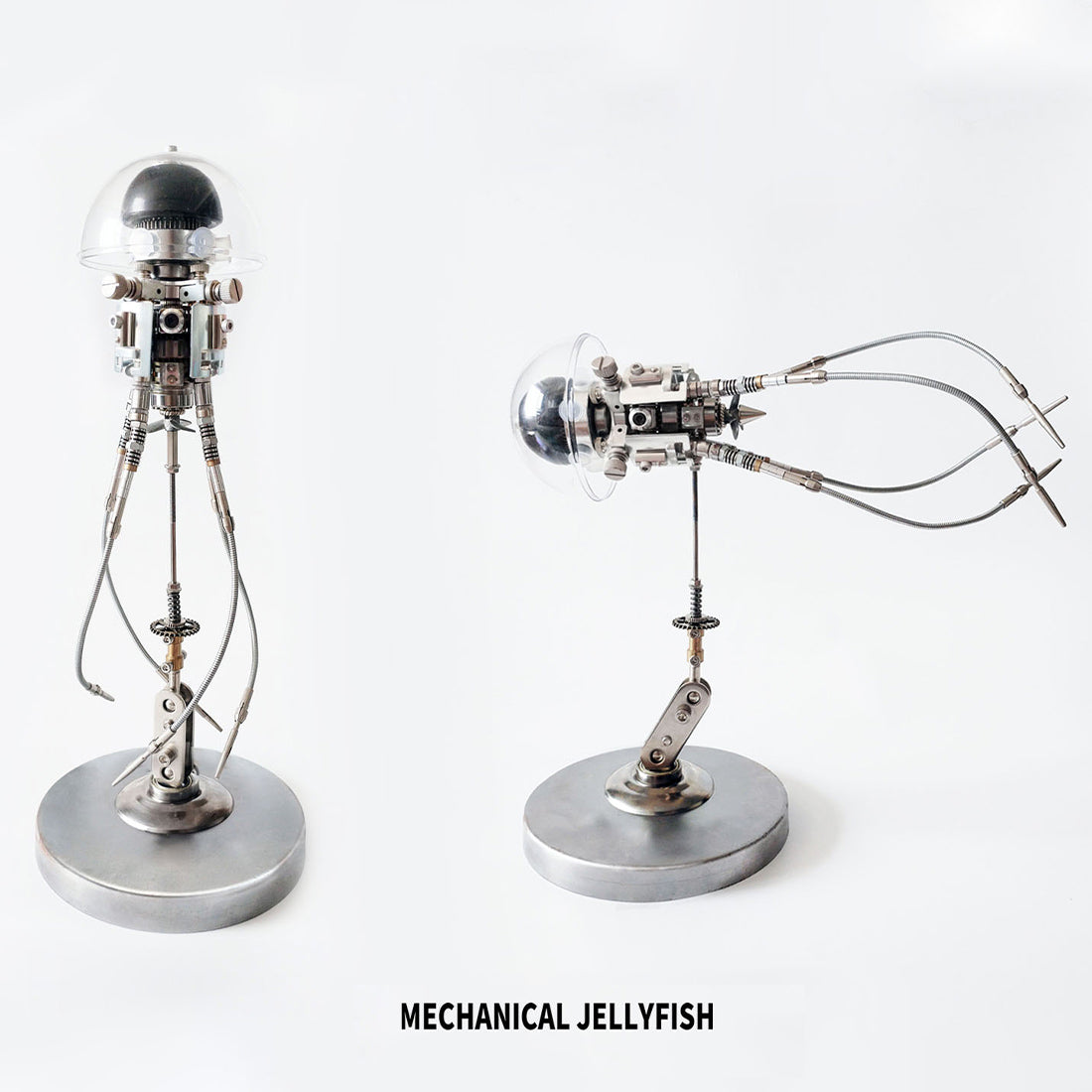 3D Mechanical Jellyfish Puzzle Kit 250+PCS Metal Steampunk Ocean Creature Model DIY Assembly Display VICTMAX