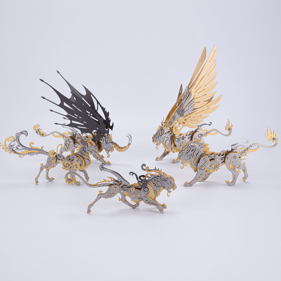 3D Metal Bai Hu Tiger Puzzle Model - Victmax