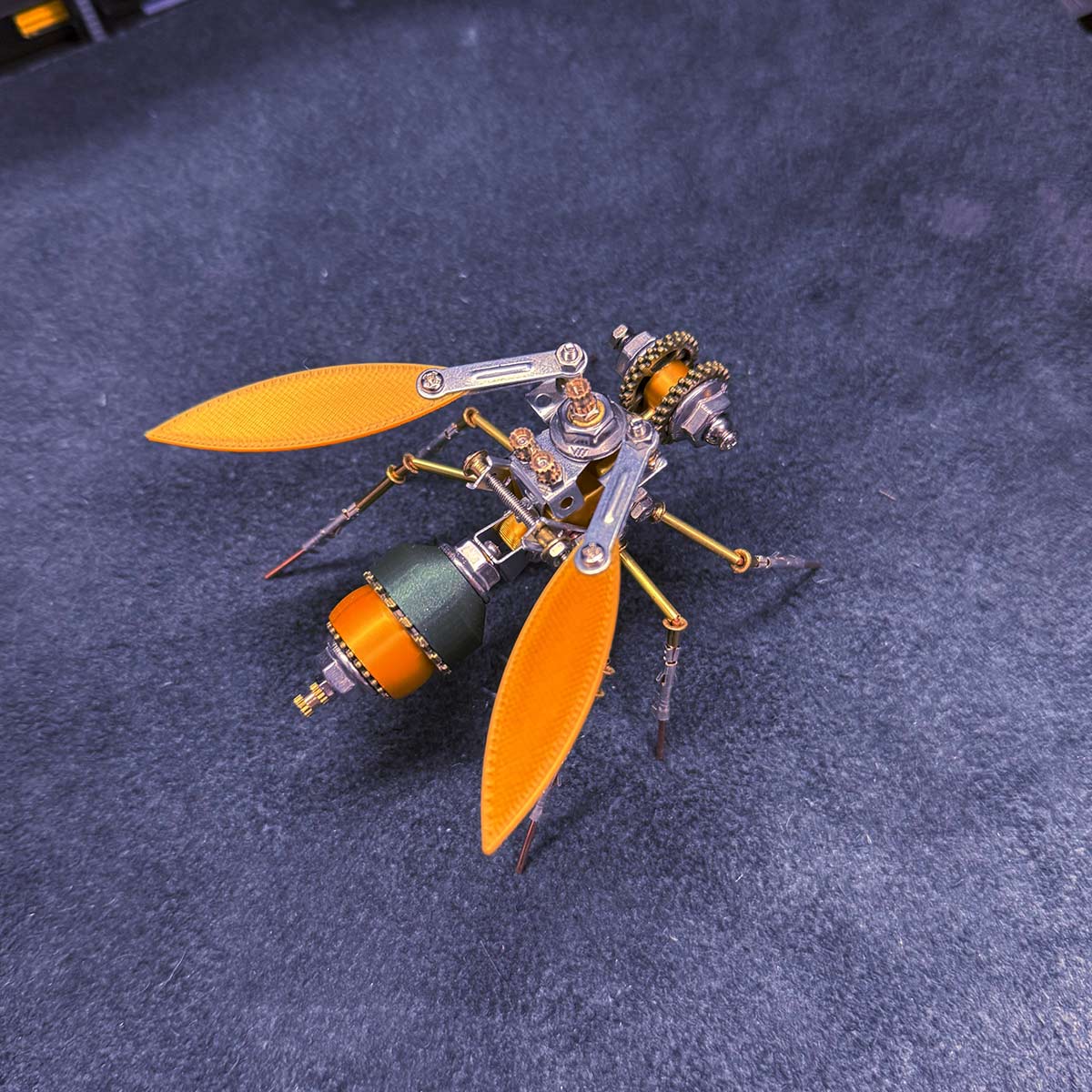 3D Metal Robotic Scarab Beetle Model Kit 118PCS Bionic Metal Insect Assembly Sculpture - VICTMAX