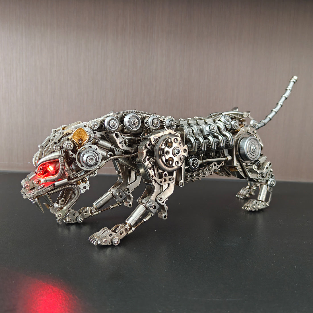 3D Metal Leopard Model Kit 1000PCS DIY Steampunk Mechanical Animal Assembly - VICTMAX