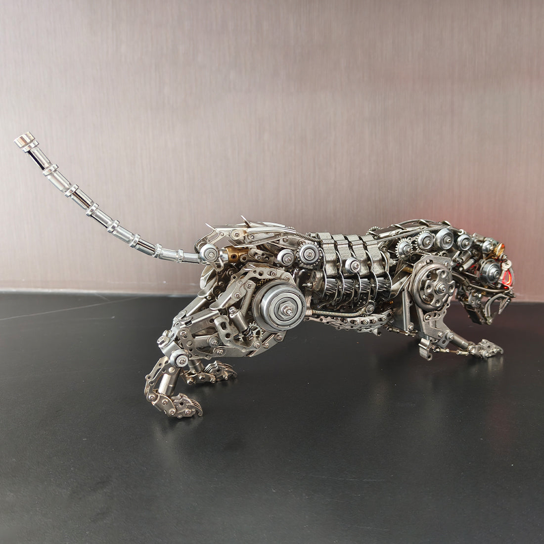 3D Metal Leopard Model Kit 1000PCS DIY Steampunk Mechanical Animal Assembly - VICTMAX