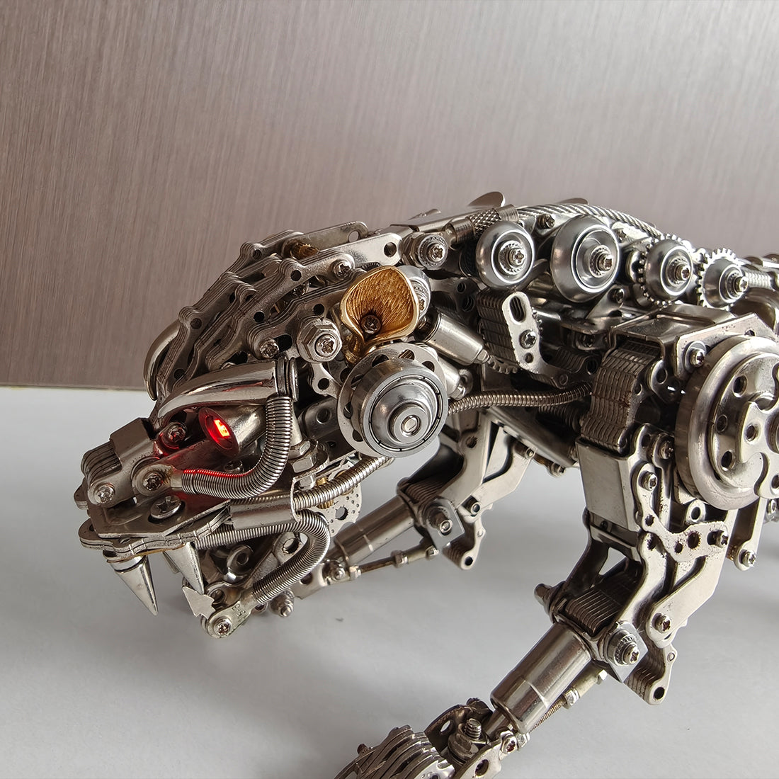 3D Metal Leopard Model Kit 1000PCS DIY Steampunk Mechanical Animal Assembly - VICTMAX