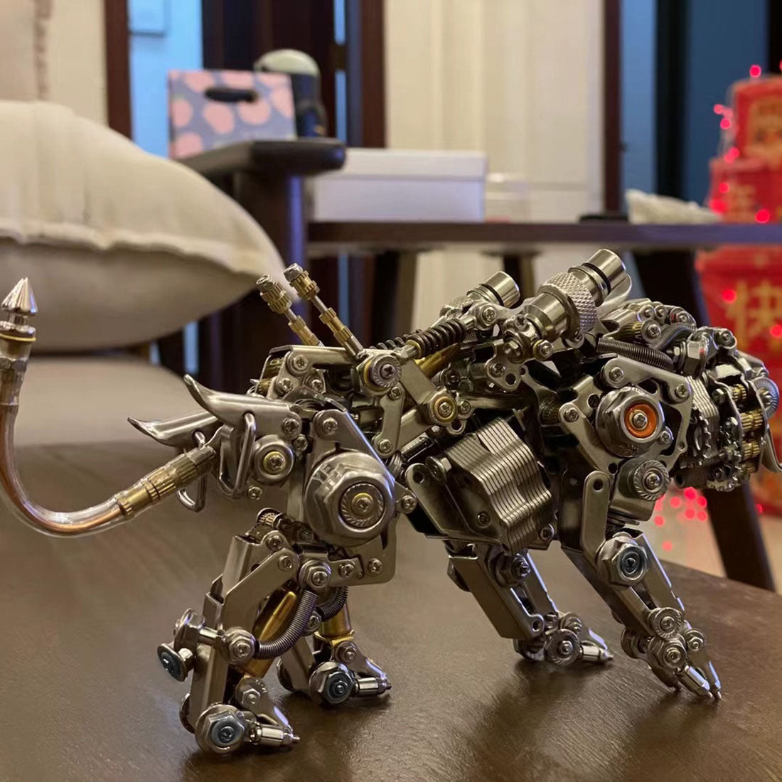 3D Metal Bengal Tiger Model Kit 700PCS DIY Mechanical Animal Assembly - VICTMAX