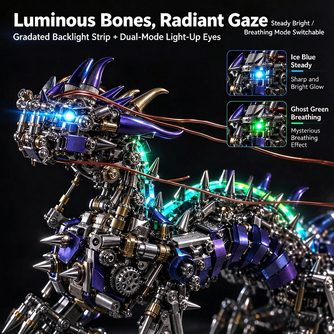Steampunk Qilin Mythical Creature Metal Puzzle Assembly Kit - VICTMAX
