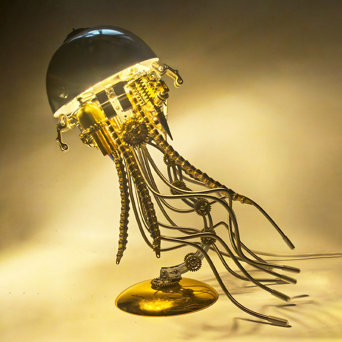 Steampunk Mechanical Jellyfish Metal Model Kit 800+PCS DIY Assembly Industrial Desk Sculpture Art Display VICTMAX