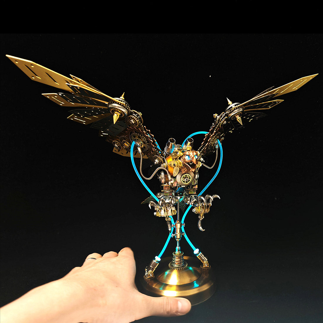 3d metal mechanical eagle model kit led display sculpture - VICTMAX