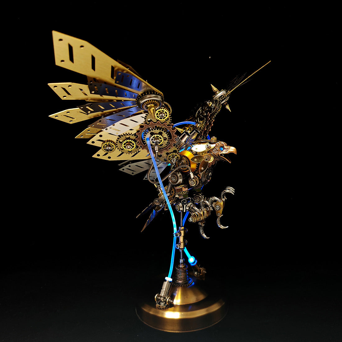 3d metal mechanical eagle model kit led display sculpture - VICTMAX