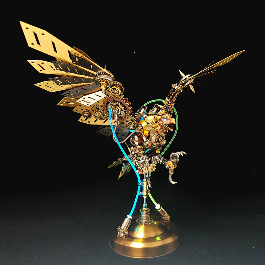 3d metal mechanical eagle model kit led display sculpture - VICTMAX