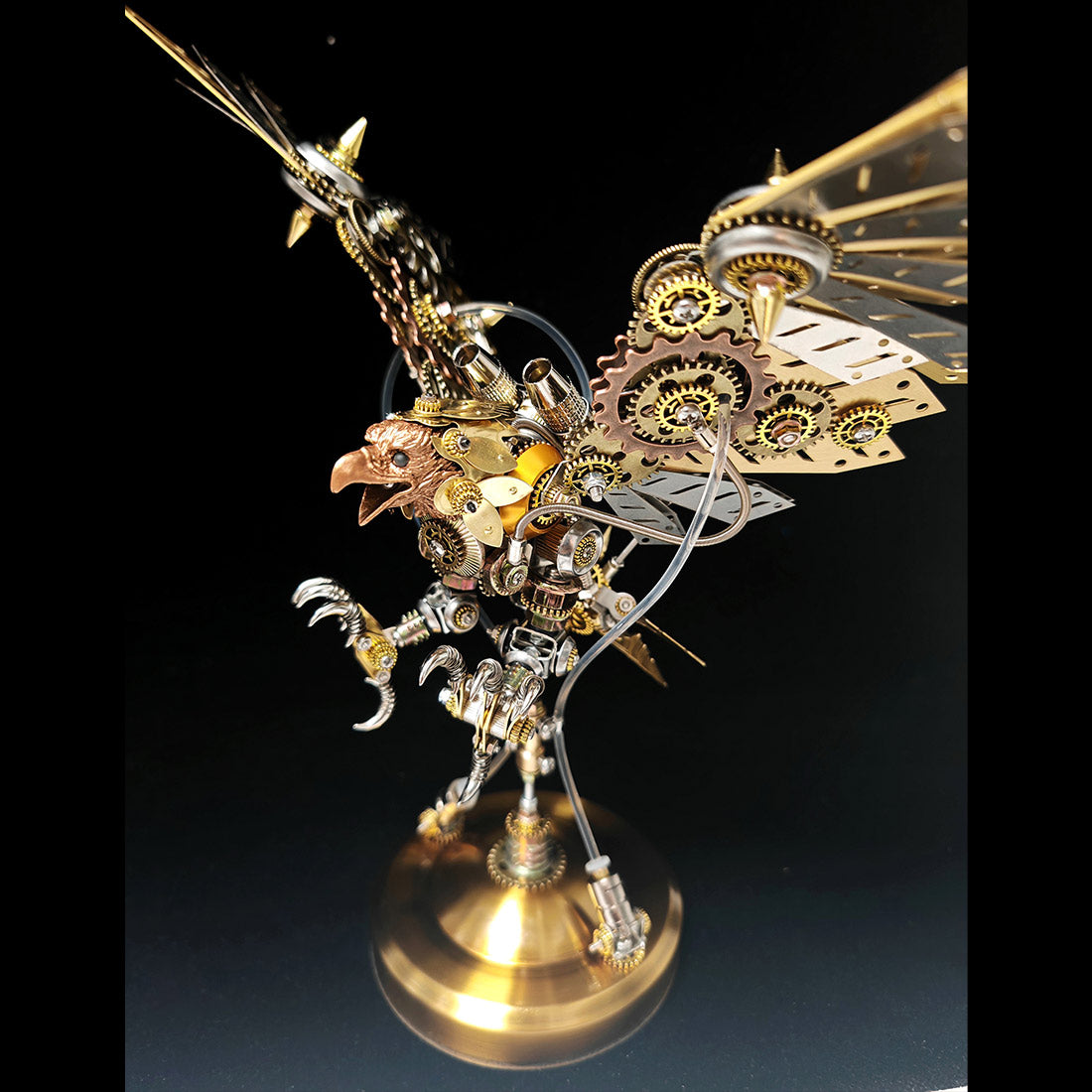 3d metal mechanical eagle model kit led display sculpture - VICTMAX