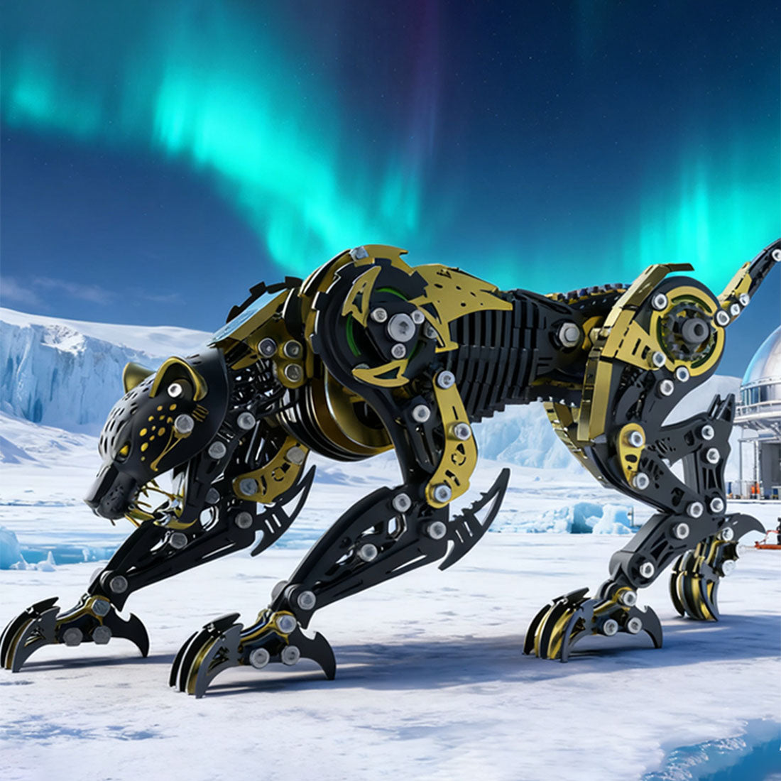 3D full metal mechanical leopard model kit collectible desk display - VICTMAX