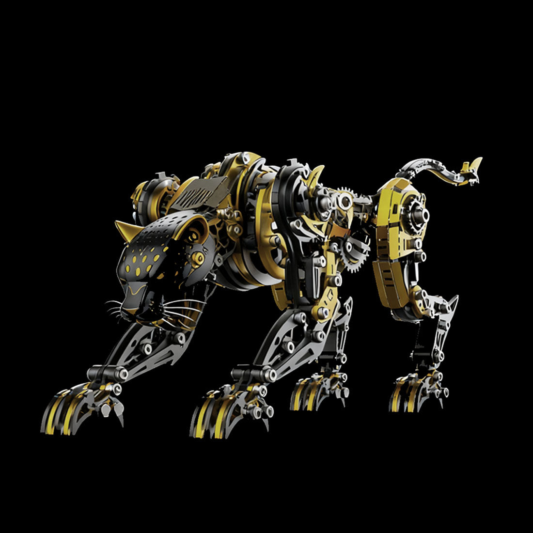 3D full metal mechanical leopard model kit collectible desk display - VICTMAX