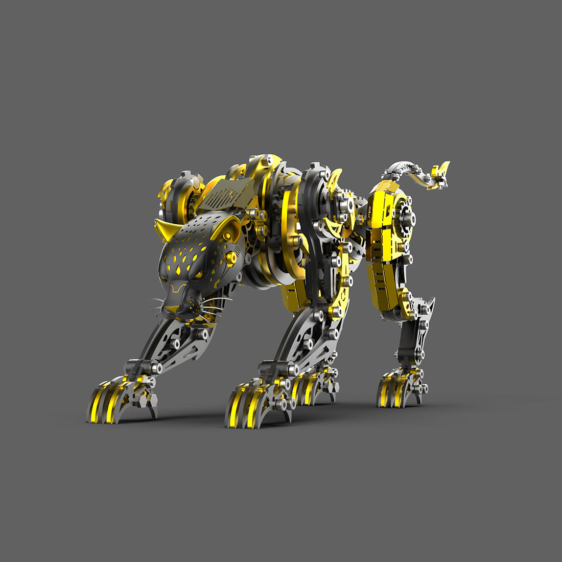 3D full metal mechanical leopard model kit collectible desk display - VICTMAX
