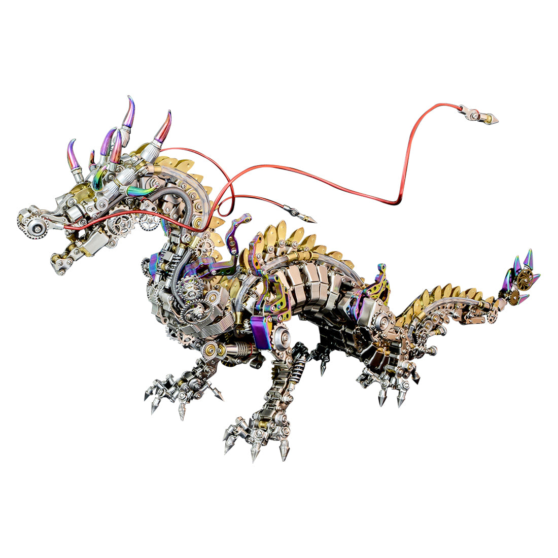 3D metal punk mechanical dragon model kit 2030+PCS fantasy creature assembly sculpture display - VICTMAX