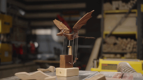 Wooden Mechanical Dragon Kinetic Sculpture Decor