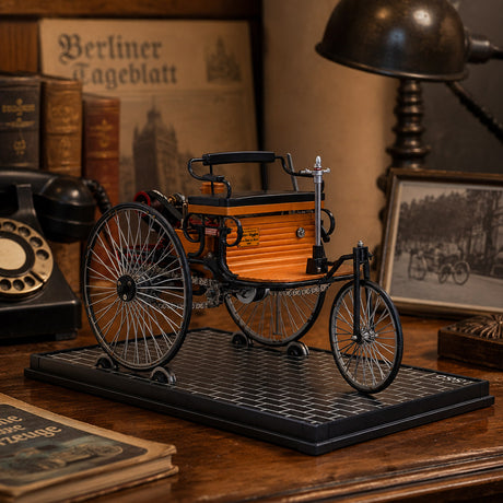 world's 1st three-wheel automobile model, build your own metal car diy assembly kit  - VICTMAX 