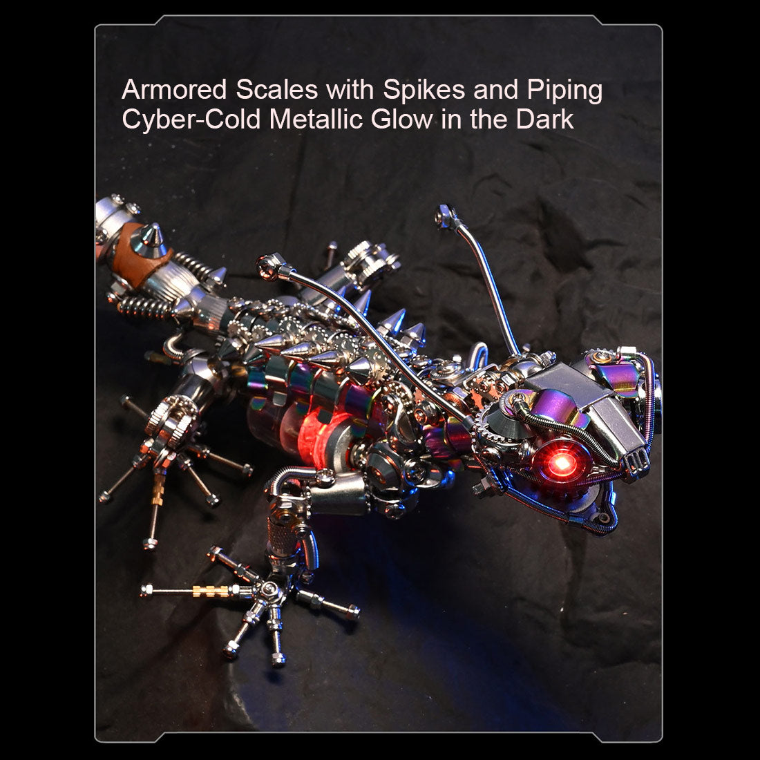 3D DIY Metal Mechanical Lizard Model Kit VICTMAX