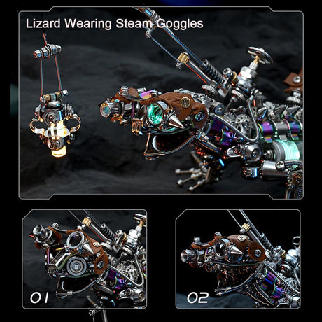 3D DIY Metal Mechanical Lizard Model Kit VICTMAX
