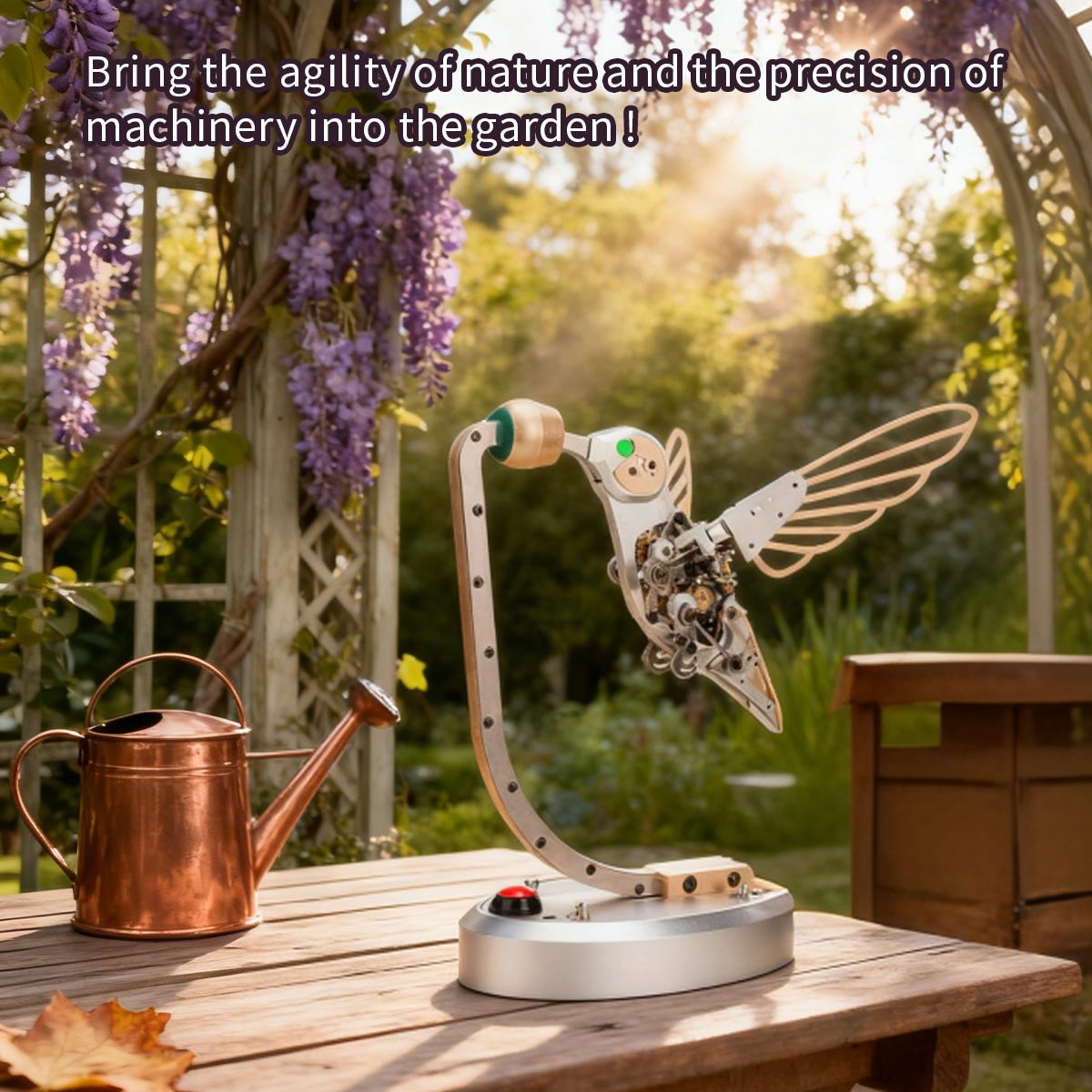 3D Metal Mechanical Dynamic Bionic Bird Model Kit Display - VICTMAX