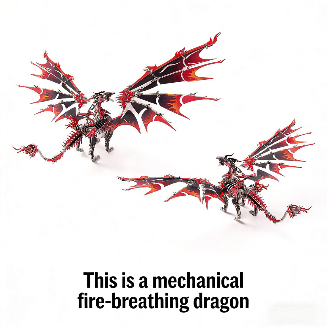 3D Steampunk Dragons Metal Jigsaw Puzzle Model Kit, Gifts for Adults & Kids Material - VICTMAX