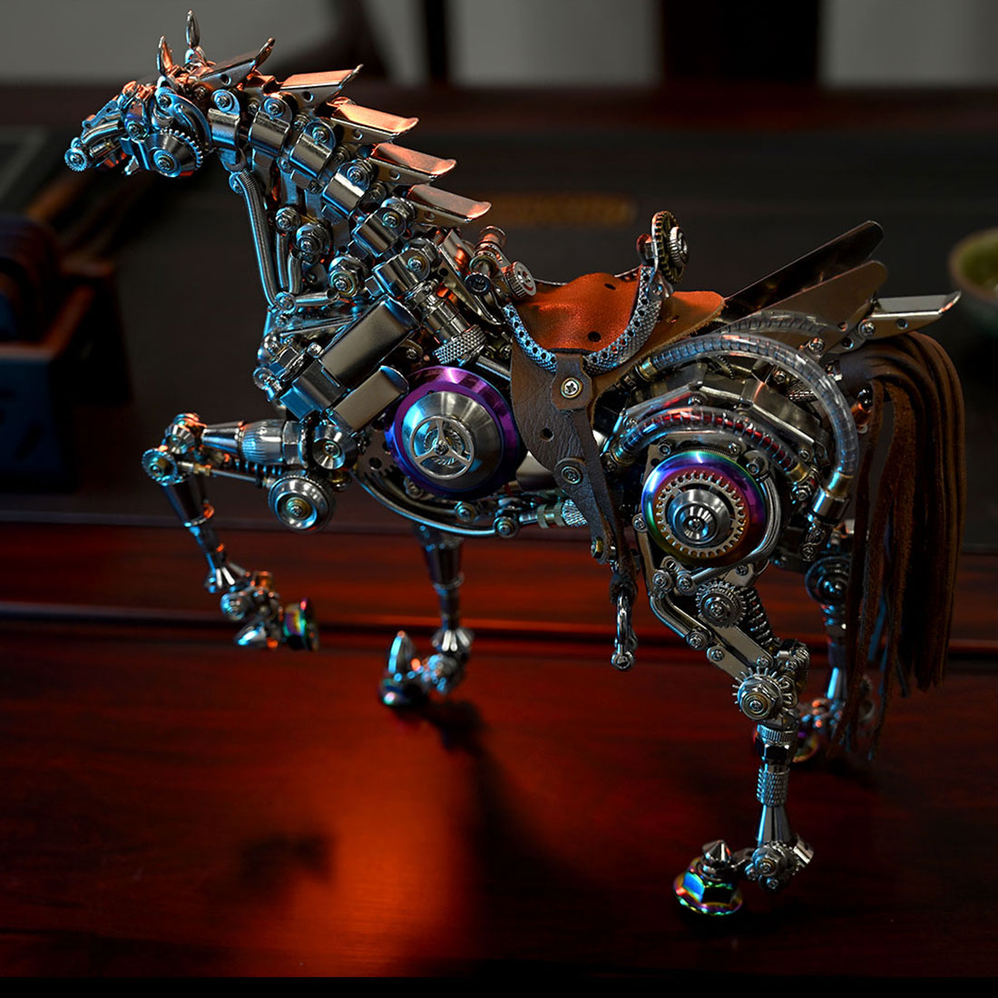 DIY Assembly Steampunk Horse Sculpture - VICTMAX