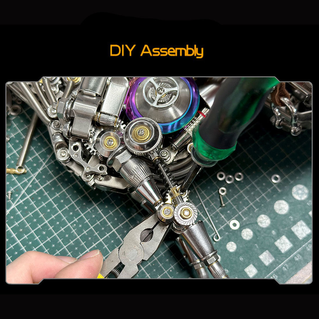 DIY Assembly Steampunk Horse Sculpture Detailed Assembly- VICTMAX